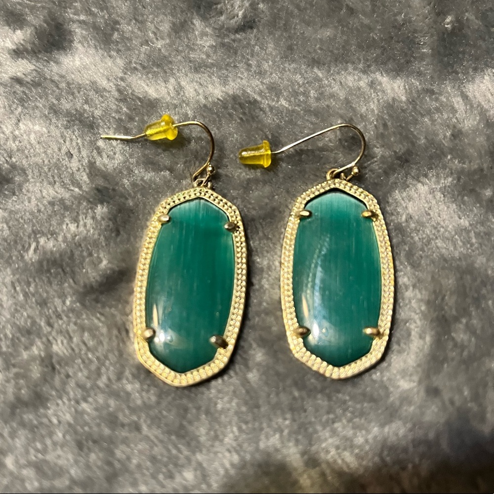 Kendra Scott Elle Earrings Green/Gold